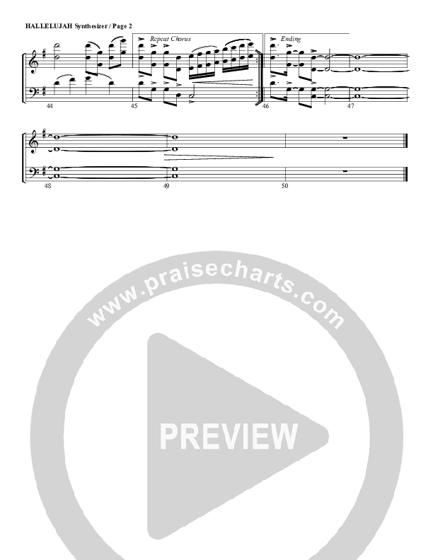 Hallelujah (Your Love Is Amazing) Synth Strings (G3 Worship)