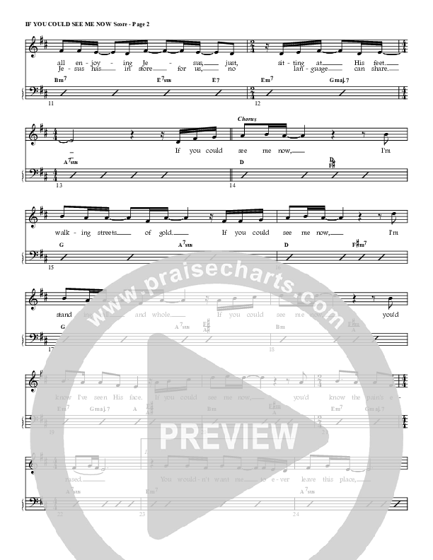 If You Could See Me Now Rhythm Chart (G3 Worship)