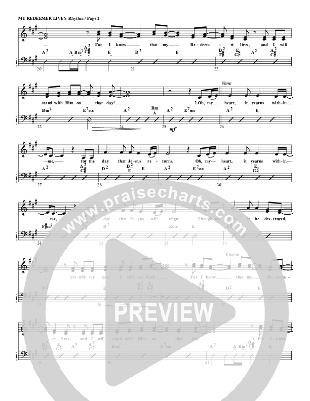 My Redeemer Lives Percussion (G3 Worship)