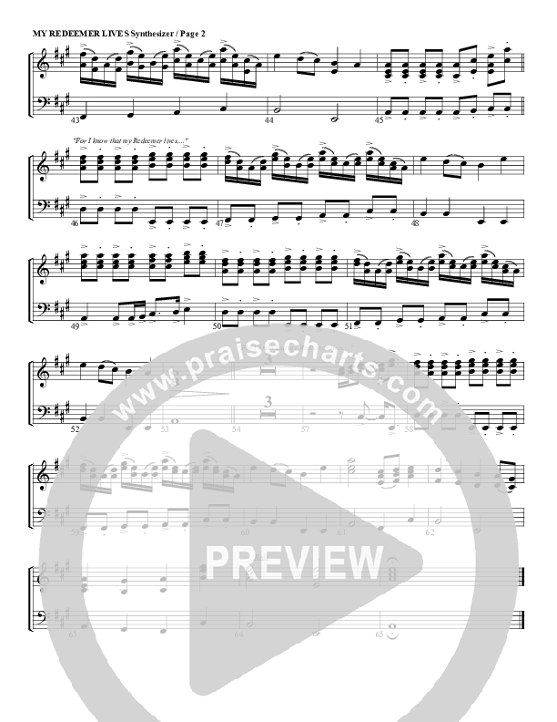 My Redeemer Lives Synth Strings (G3 Worship)