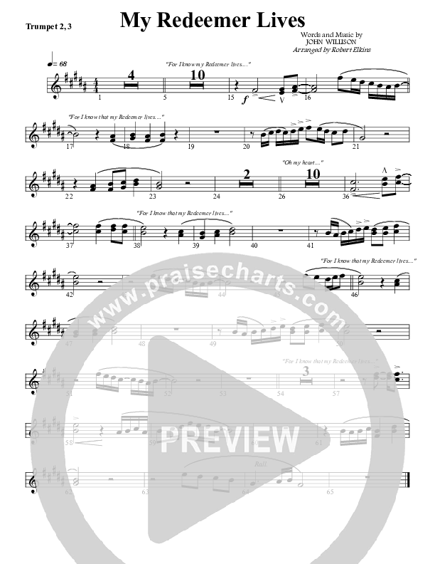My Redeemer Lives Trumpet 2/3 (G3 Worship)