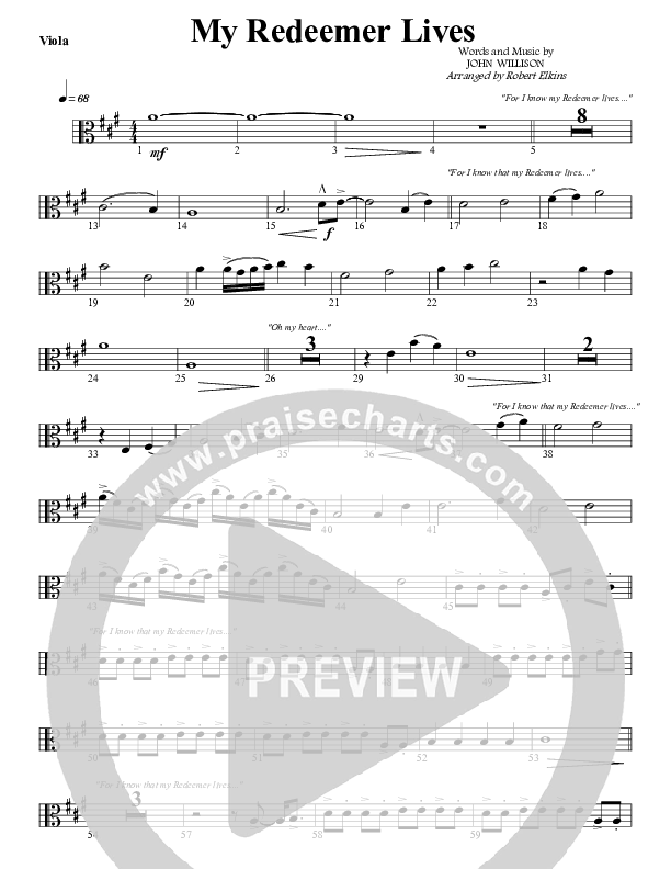My Redeemer Lives Viola (G3 Worship)