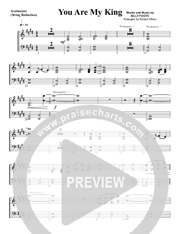 You Are My King (Amazing Love) Synth Strings (G3 Worship)