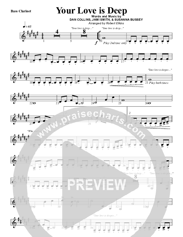 Your Love Is Deep Bass Clarinet (G3 Worship)