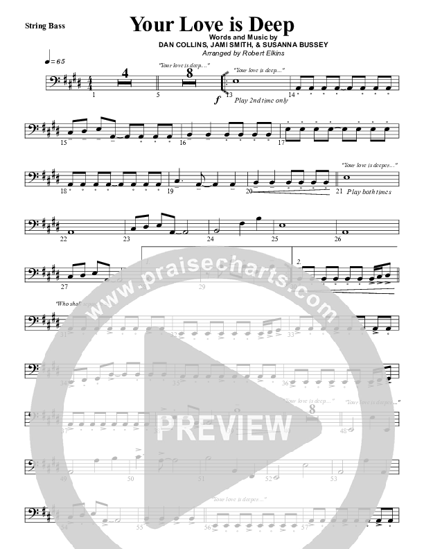 Your Love Is Deep Double Bass (G3 Worship)