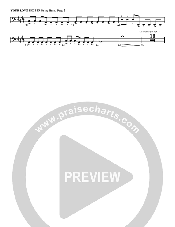 Your Love Is Deep Double Bass (G3 Worship)