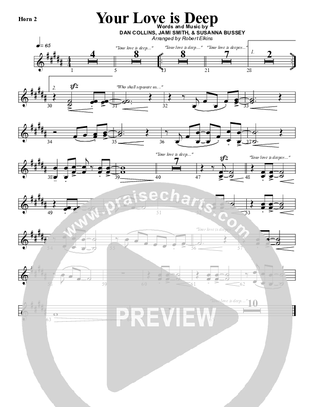 Your Love Is Deep French Horn 2 (G3 Worship)