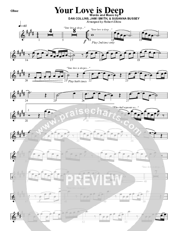 Your Love Is Deep Oboe (G3 Worship)