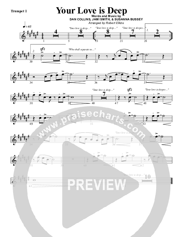 Your Love Is Deep Trumpet 1 (G3 Worship)
