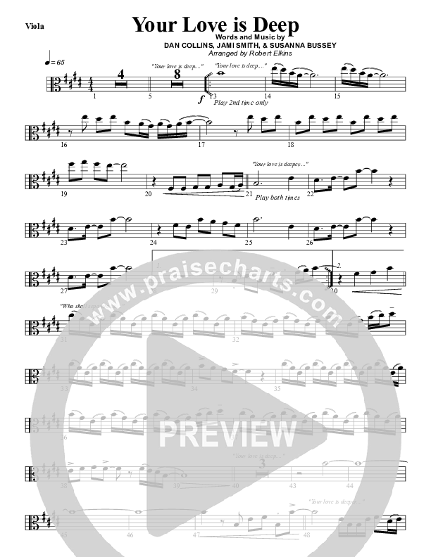 Your Love Is Deep Viola (G3 Worship)