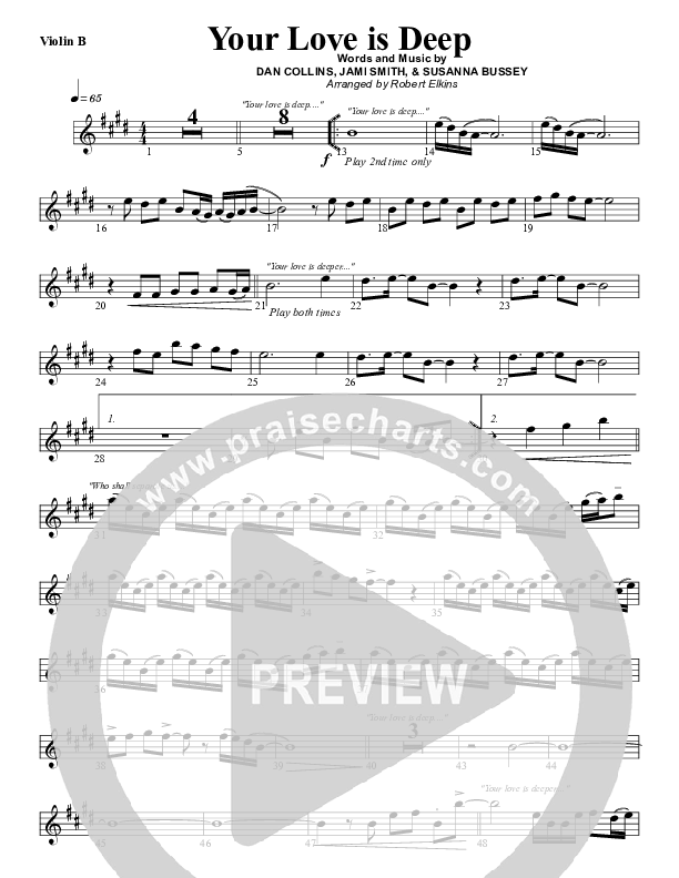 Your Love Is Deep Violin 2 (G3 Worship)