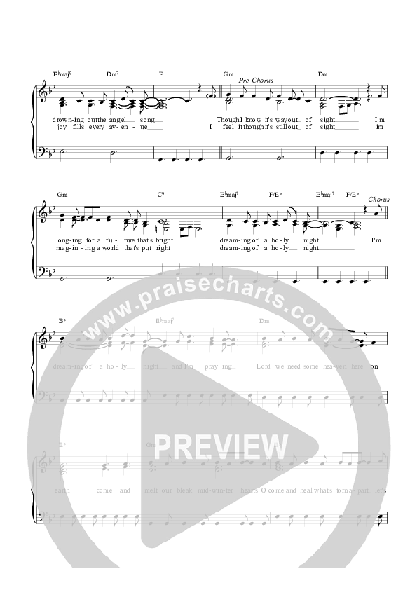 Dreaming Of A Holy Night Piano/Vocal (Graham Kendrick)