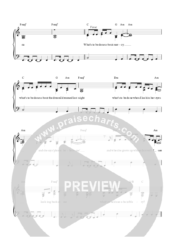 What's To Be Done About Mary Piano/Vocal (Graham Kendrick)