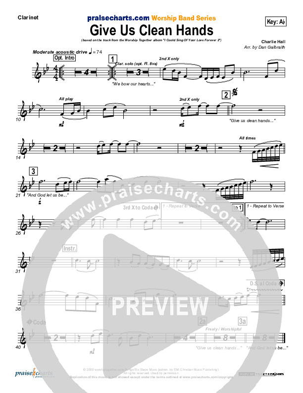 Give Us Clean Hands Wind Pack (Charlie Hall)