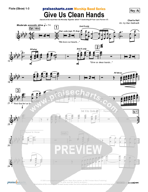 Give Us Clean Hands Wind Pack (Charlie Hall)