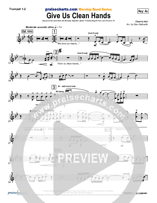 Give Us Clean Hands Brass Pack (Charlie Hall)