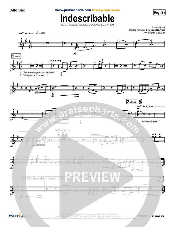 Indescribable Alto Sax (Chris Tomlin / Passion)