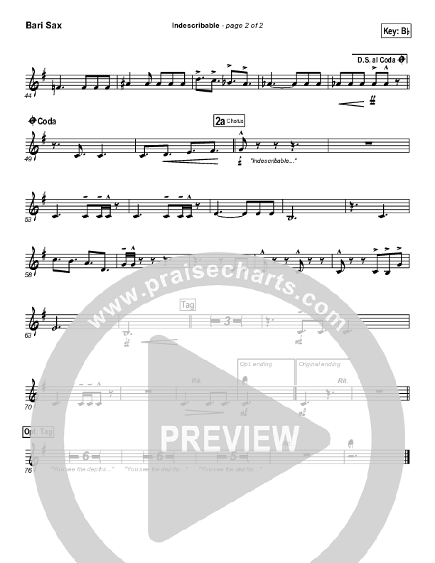 Indescribable Bari Sax (Chris Tomlin / Passion)