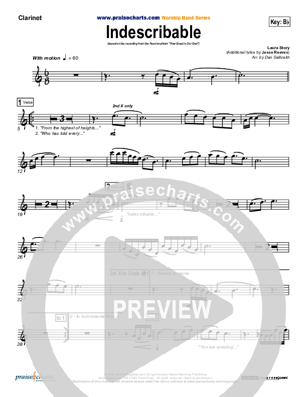 Indescribable Clarinet (Chris Tomlin / Passion)