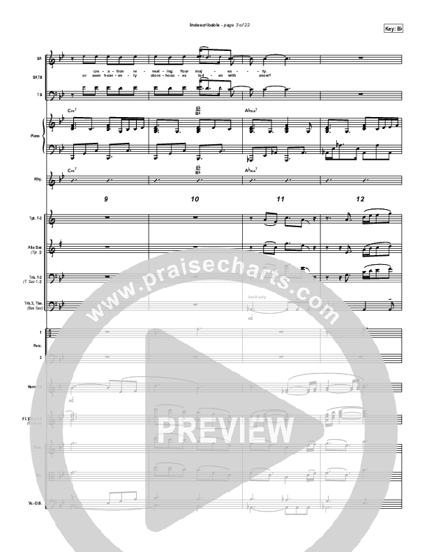 Indescribable Conductor's Score (Chris Tomlin / Passion)