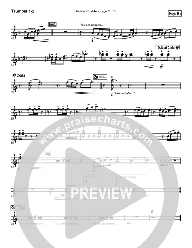 Indescribable Trumpet 1,2 (Chris Tomlin / Passion)