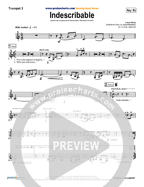 Indescribable Trumpet 3 (Chris Tomlin / Passion)
