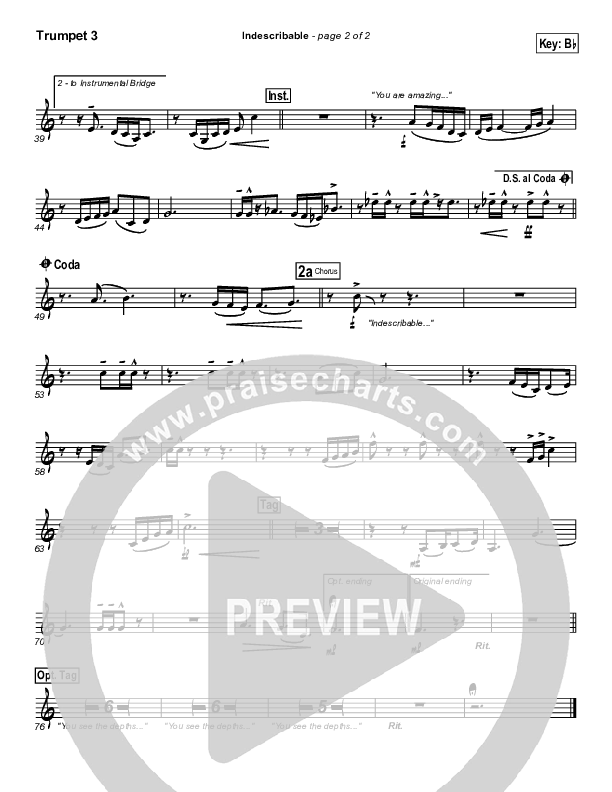 Indescribable Trumpet 3 (Chris Tomlin / Passion)