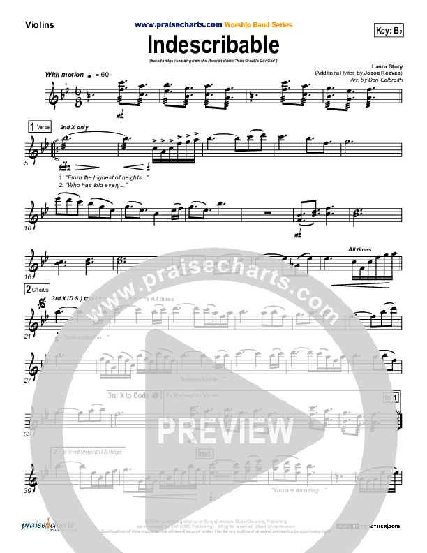 Indescribable Violins (Chris Tomlin / Passion)