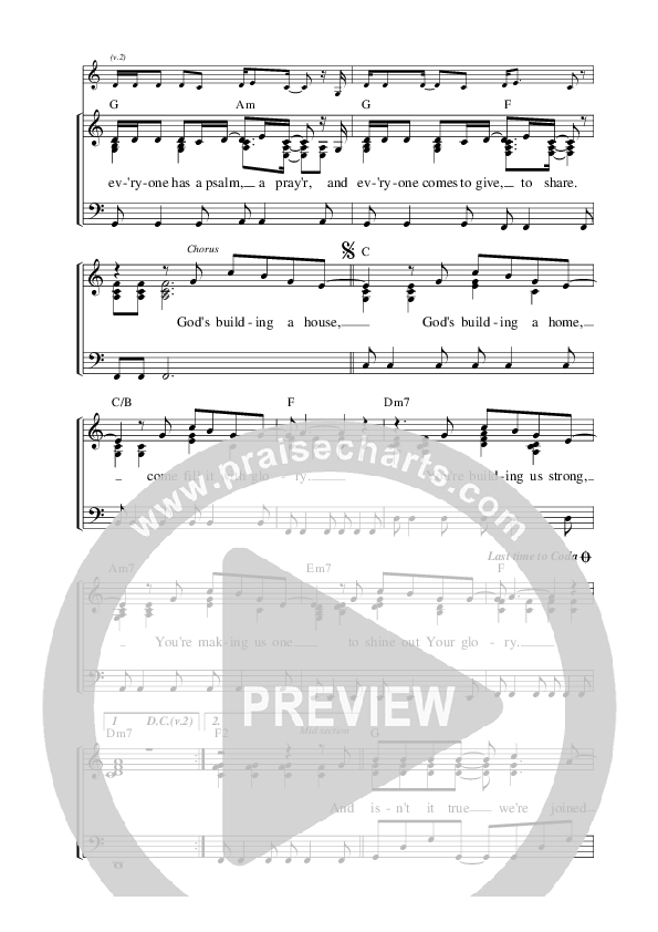 Isn't It Good To Be With Friends (Building A House) Piano/Vocal (Graham Kendrick)