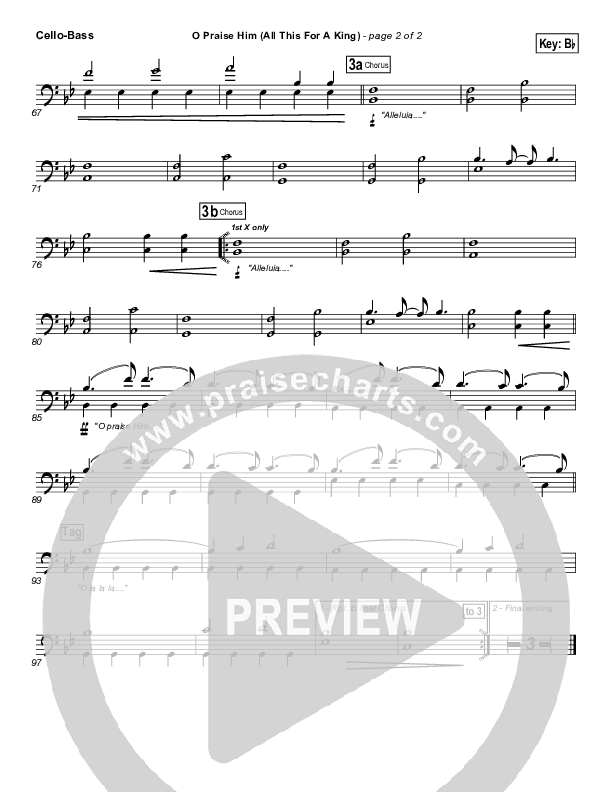 O Praise Him Cello/Bass (David Crowder)