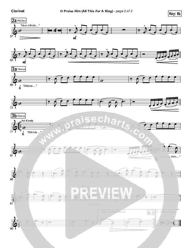 O Praise Him Clarinet (David Crowder)