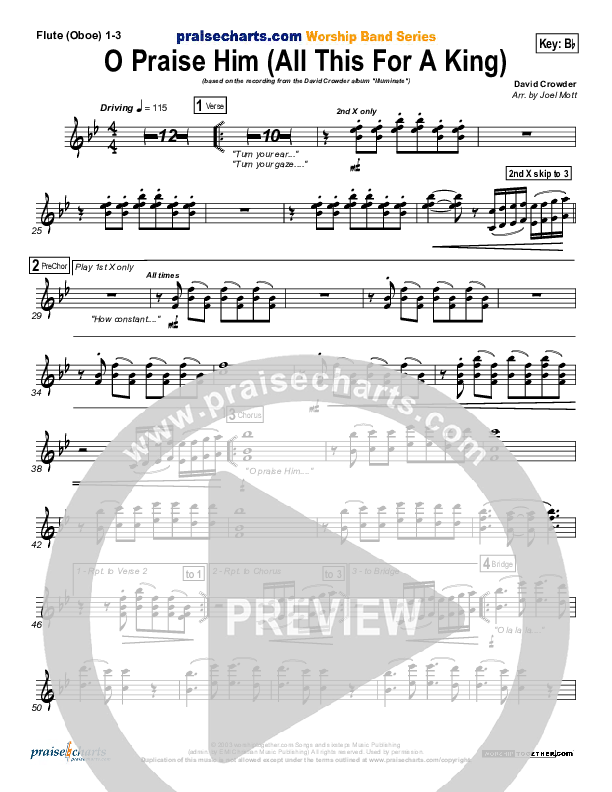 O Praise Him Flute/Oboe 1/2/3 (David Crowder)