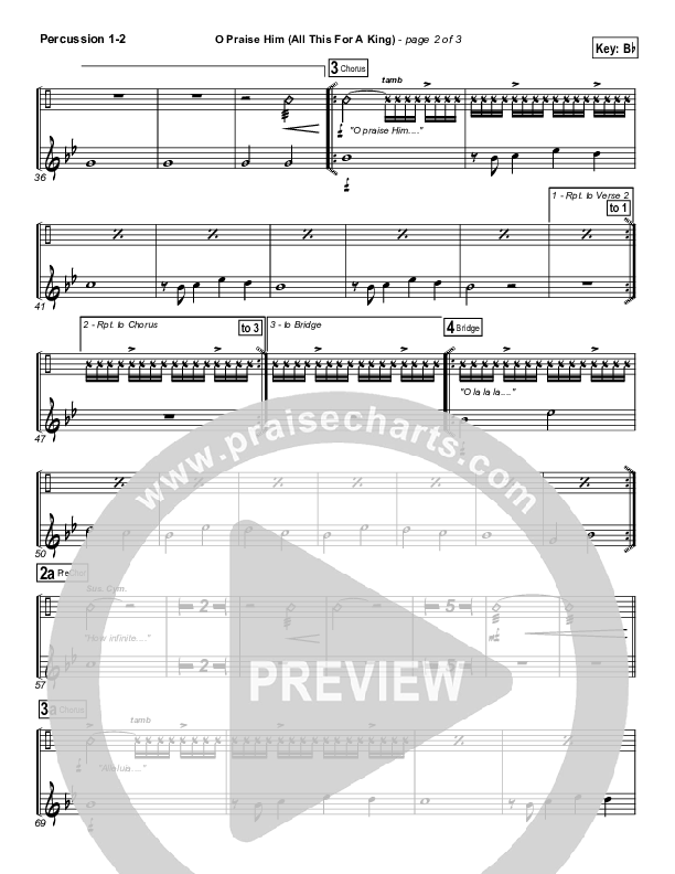 O Praise Him Percussion 1/2 (David Crowder)