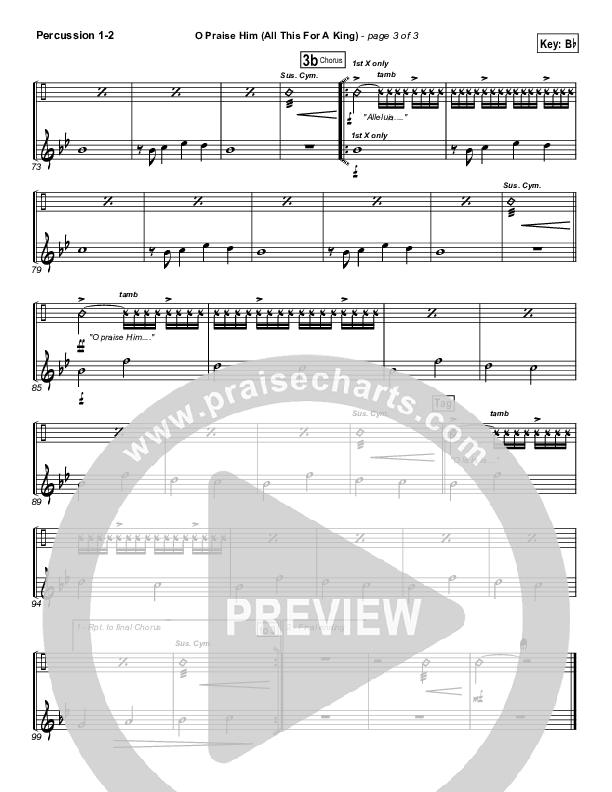 O Praise Him Percussion 1/2 (David Crowder)