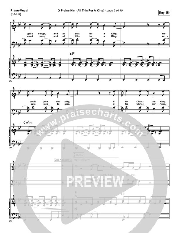 O Praise Him Piano/Vocal (SATB) (David Crowder)