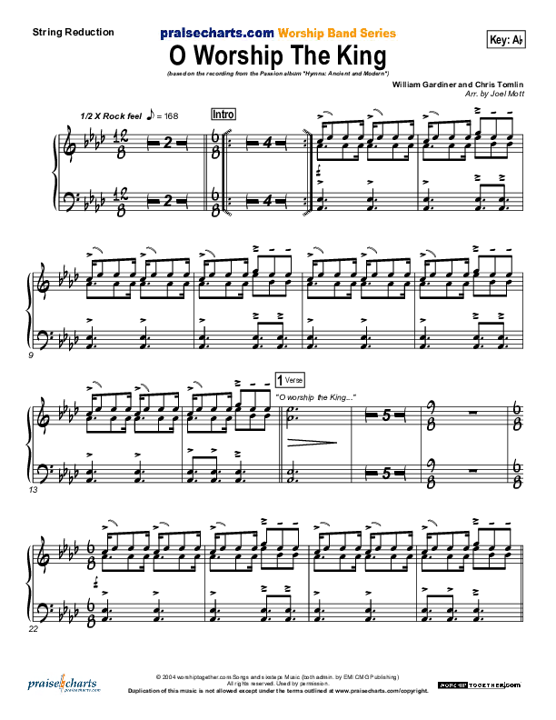 O Worship The King Synth Strings (Chris Tomlin / Passion)