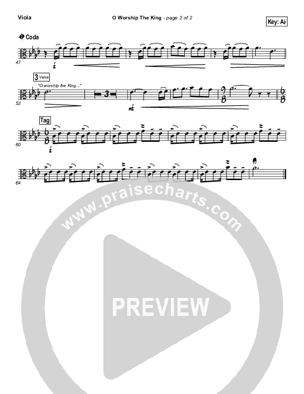 O Worship The King Viola (Chris Tomlin / Passion)