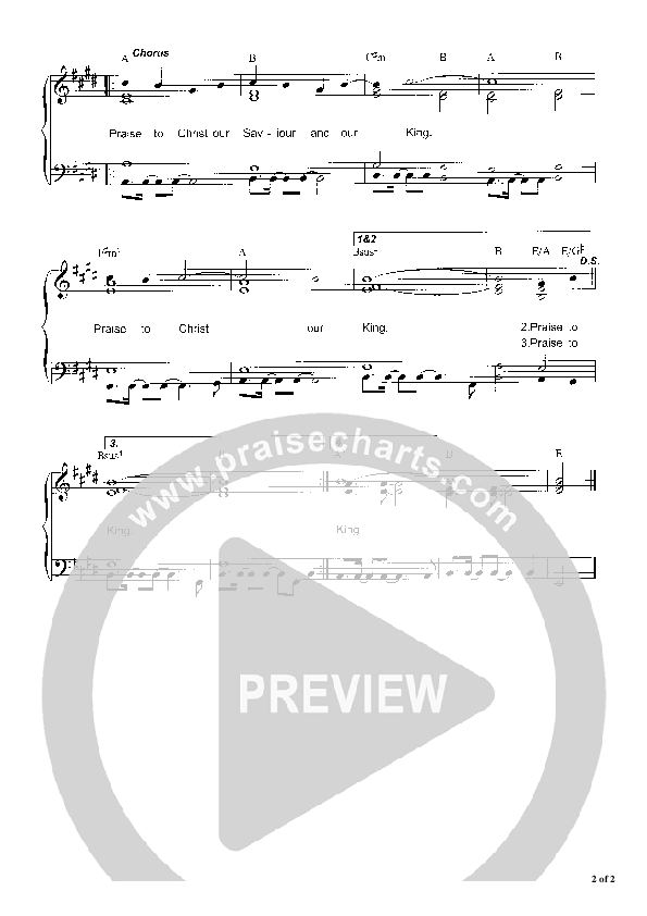 Praise To Christ The Lord Incarnate Piano/Vocal (Graham Kendrick)