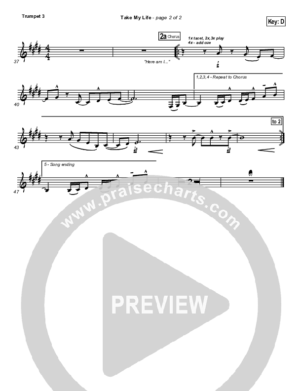 Take My Life Trumpet 3 (Chris Tomlin / Passion)