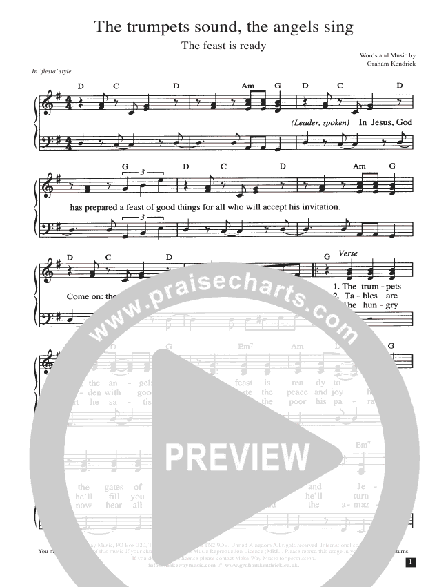 The Trumpets Sound The Angels Sing (The Feast Is Ready) Sheet Music PDF