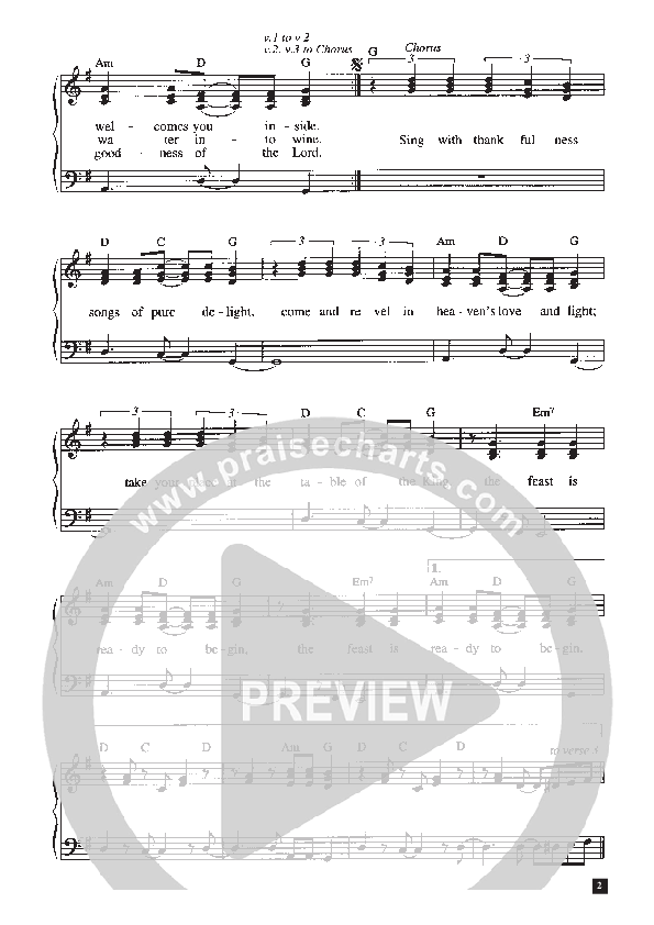 The Trumpets Sound The Angels Sing (The Feast Is Ready) Piano/Vocal (Graham Kendrick)
