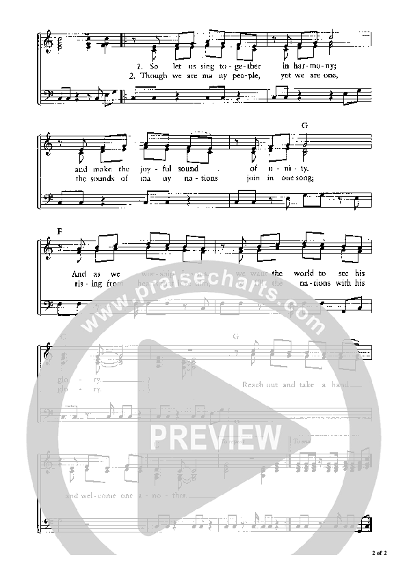 Reach Out And Take A Hand Piano/Vocal (Graham Kendrick)