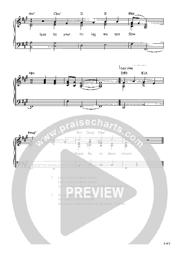 Peace Be To These Streets Piano/Vocal (Graham Kendrick)