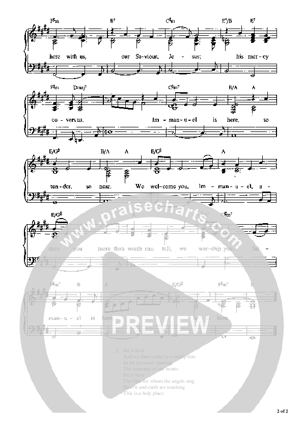 He Is Here Piano/Vocal (Graham Kendrick)