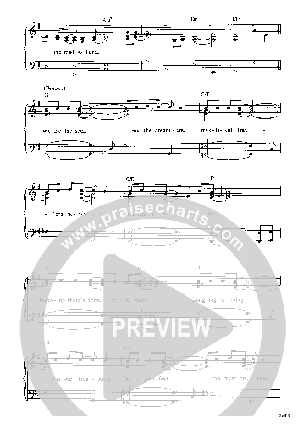 Stars In Our Eyes (Seekers And Dreamers) Piano/Vocal (Graham Kendrick)