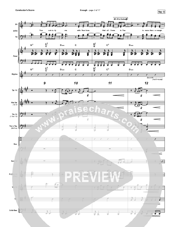 Enough Conductor's Score (Chris Tomlin / Passion)
