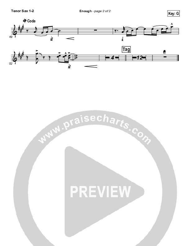 Enough Tenor Sax 1/2 (Chris Tomlin / Passion)