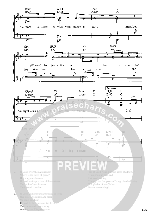 O Lord The Clouds Are Gathering Piano/Melody (Graham Kendrick)