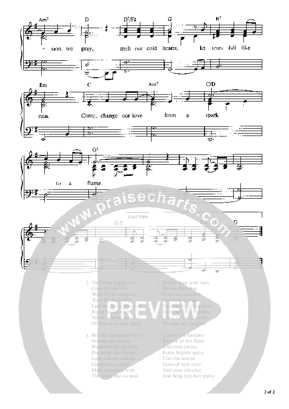 Beauty For Brokenness Piano/Vocal (Graham Kendrick)