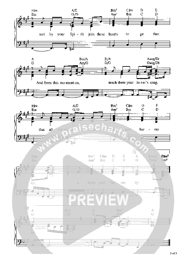 On This Day Of Happiness (Three Part Harmony) Lead Sheet (SAT) (Graham Kendrick)